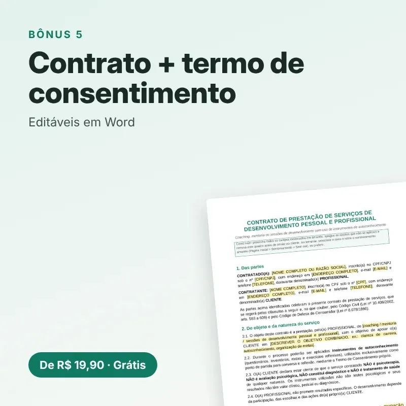 Capa do bônus Contrato simples + termo de consentimento